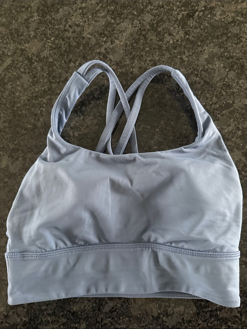 Lululemon - Light Blue Cross-Back Seamless Sports Bralette - 2